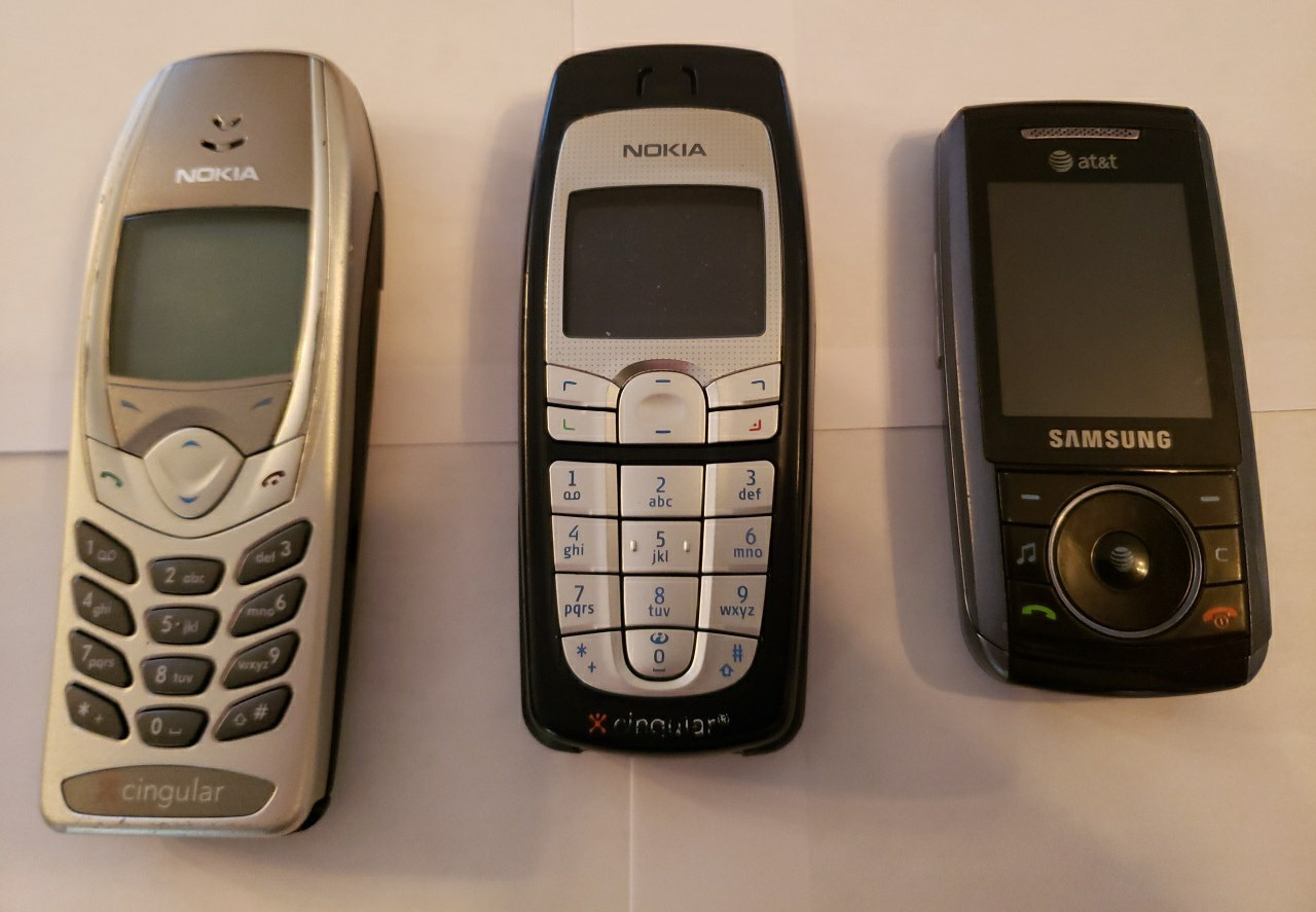 Old Cell Phone Lot of 3 - Nokia 6340i - Nokia 6010 - Samsung SGH-a737 - Untested