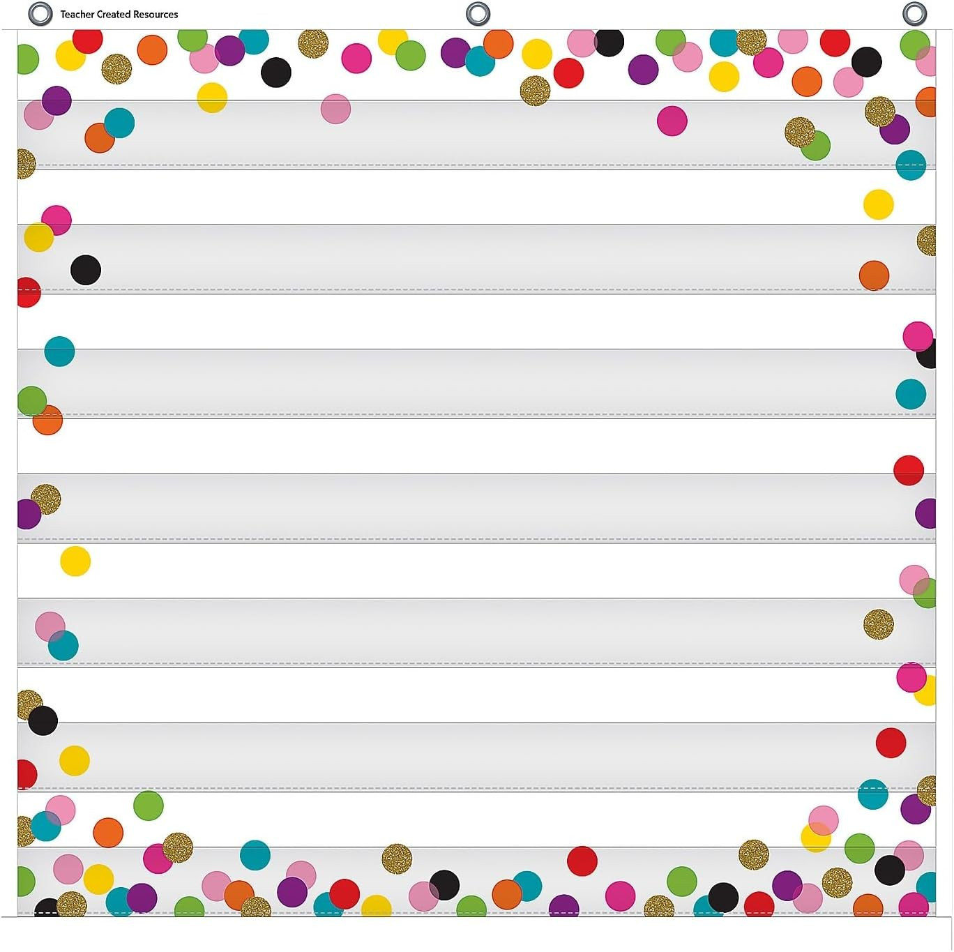 Confetti 7 Pocket Chart (28" X 28") (TCR20327)