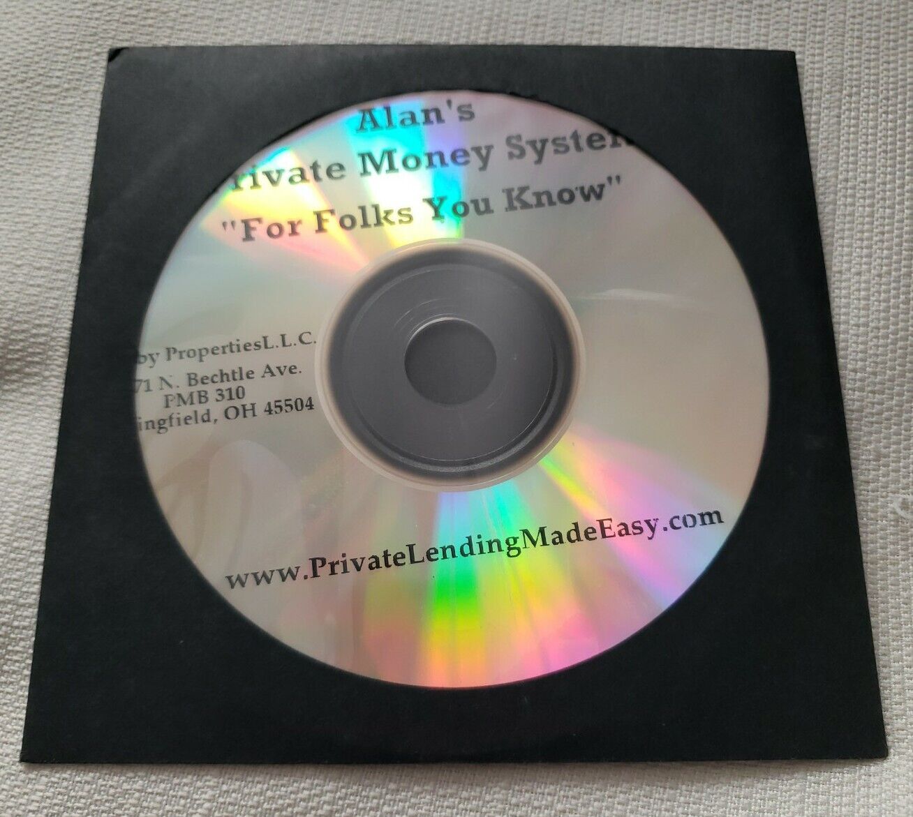 Alan Cowgill Private Money System "For Folks Who Know" CD Information 