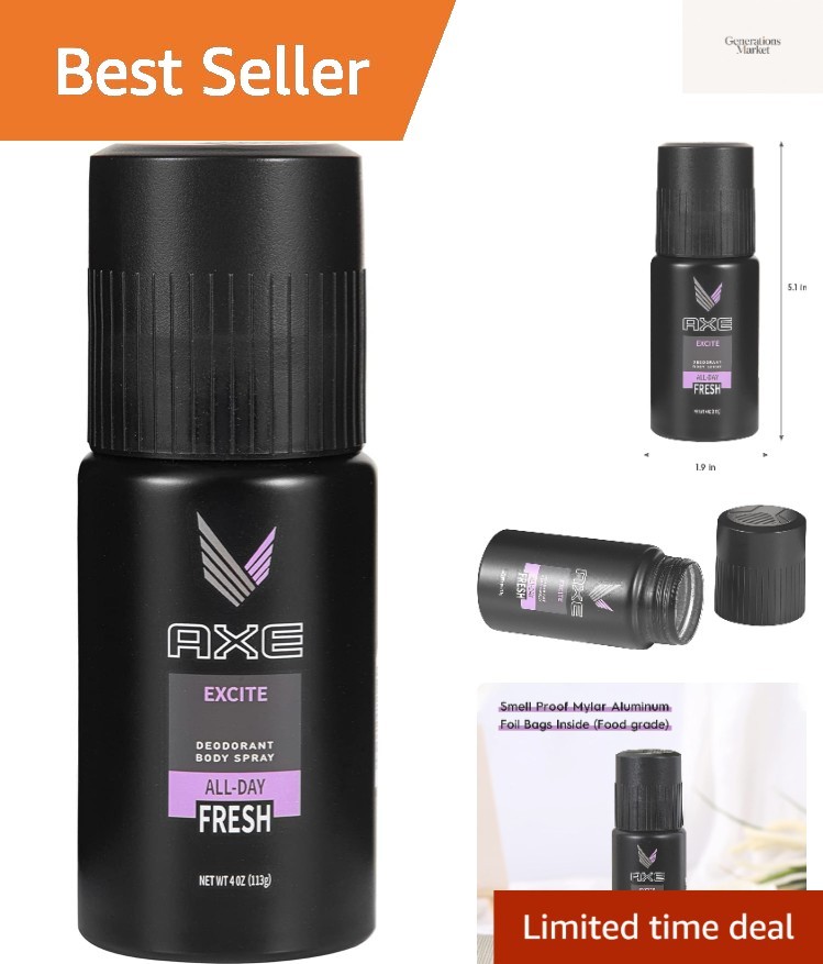 AXE Spray Diversion Safe Stash Can with Food Grade Smell Proof Bag with Hidde...