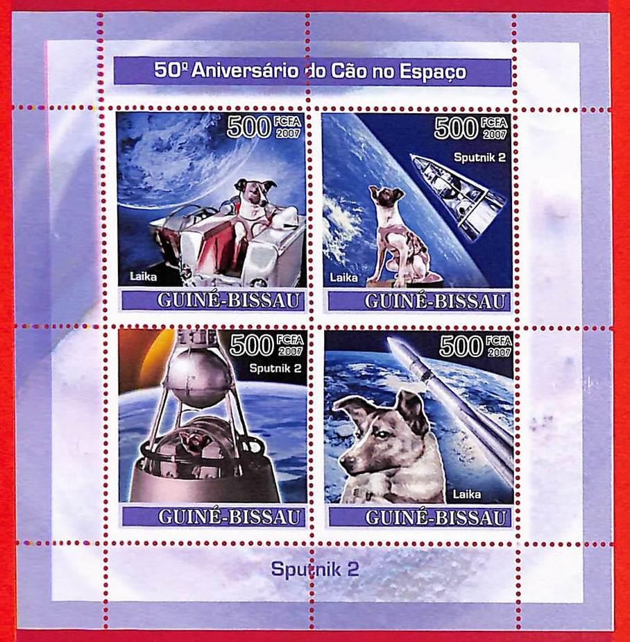 A5321 - GUINE-BISSAU - Stamp Sheet - 2007 - Space, Dog, Sputnic 2