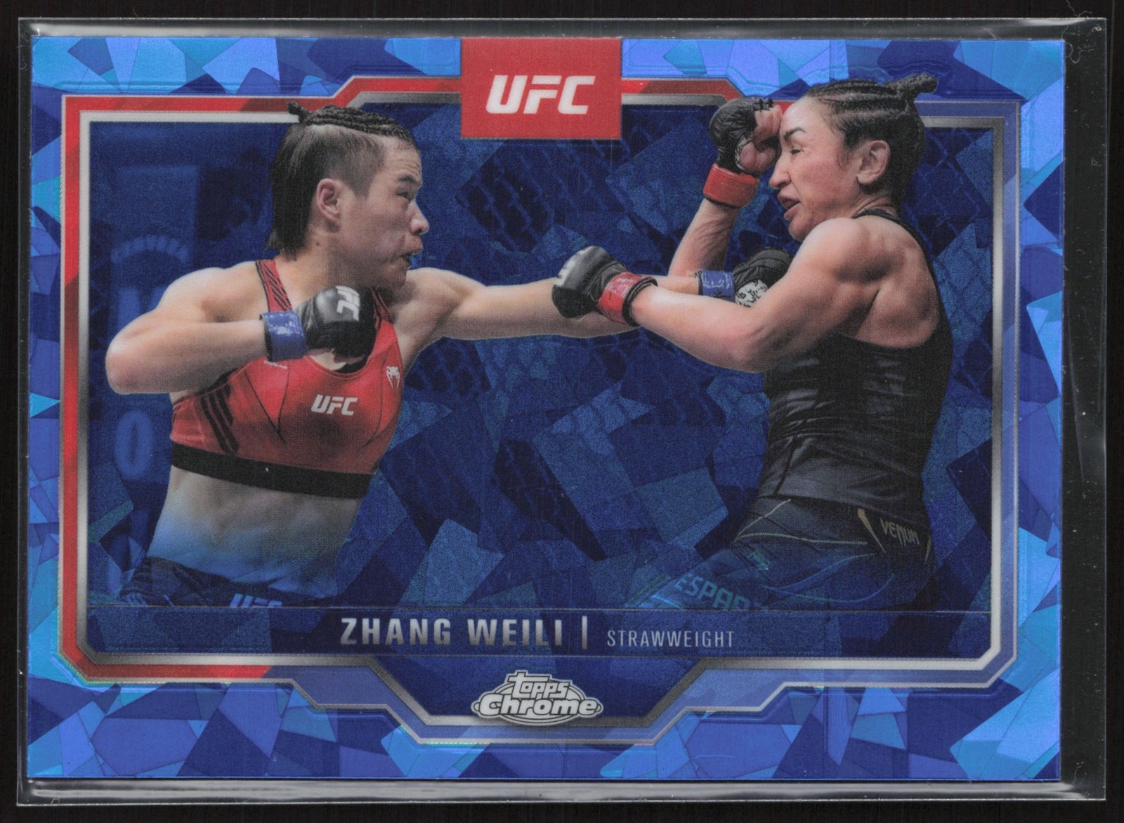 2025 Topps UFC Chrome Sapphire Zhang Weili #55
