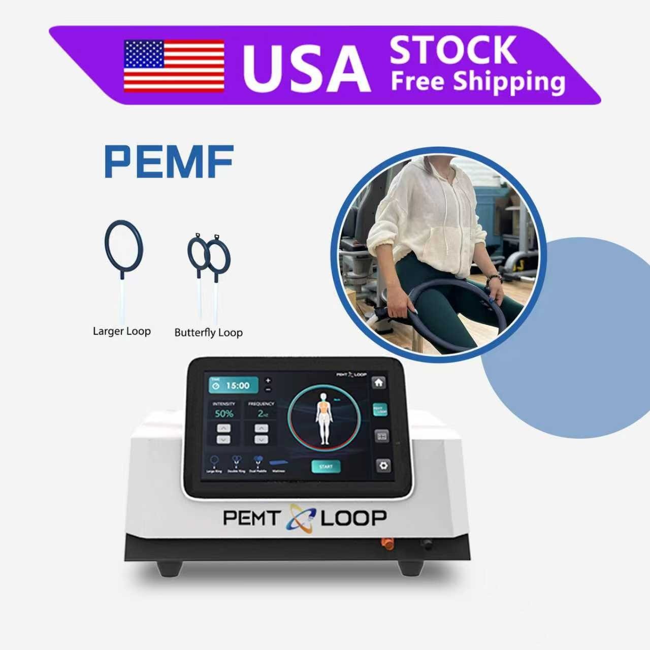 US PEMF PMST Magnetic Therapy Device Large & Butterfly Loop Ship Fast