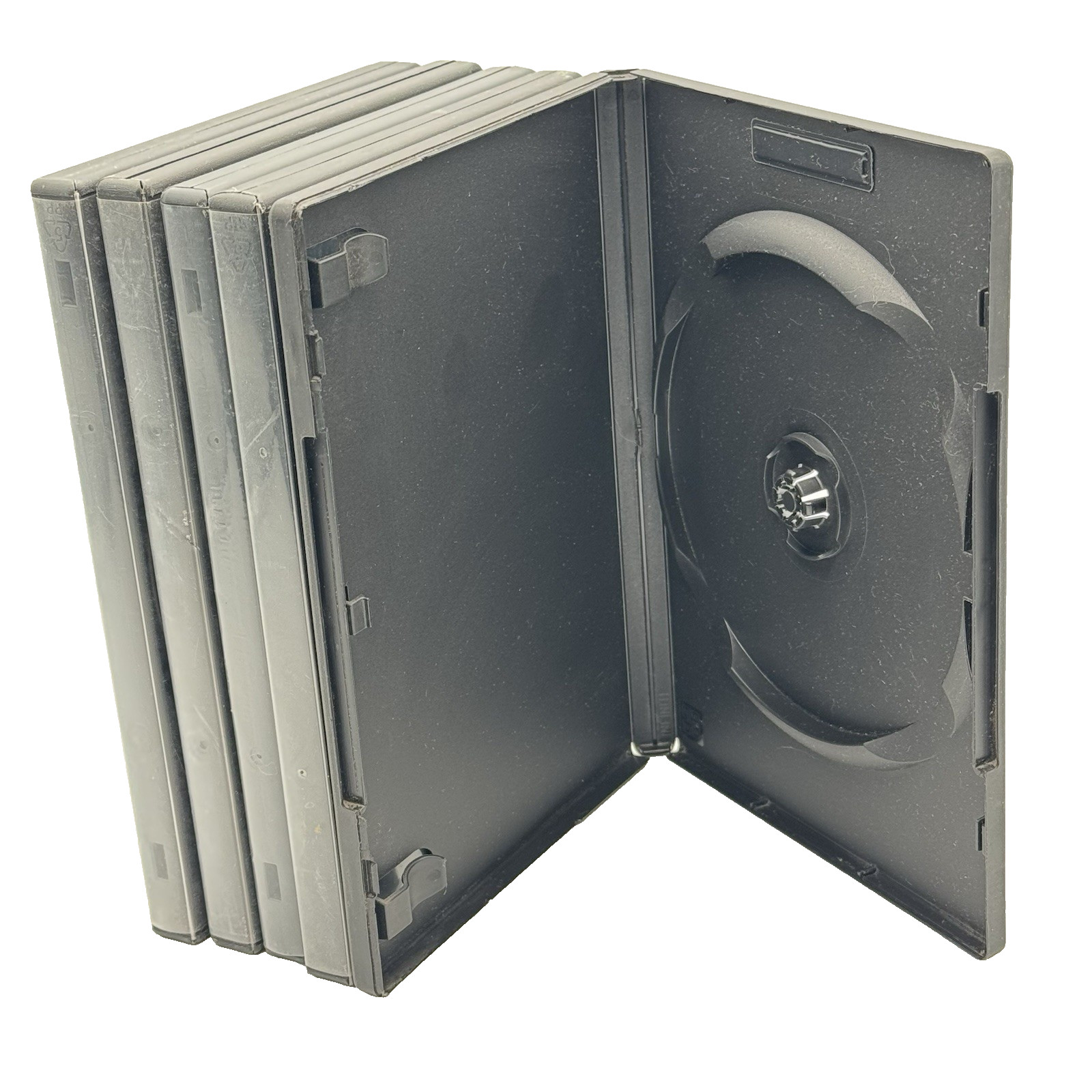 Lot of 5 Blank DVD CD Blu-ray Empty Cases Standard Single Disc Storage Snap Box