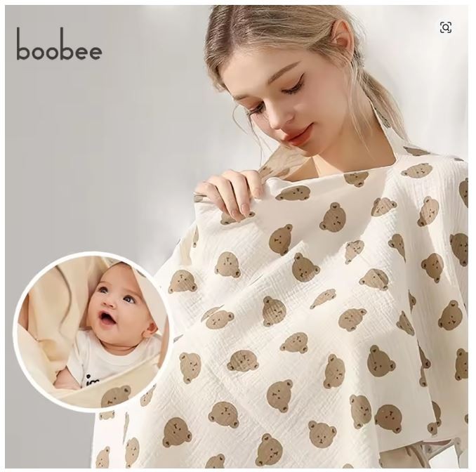 Breathable Nursing Cover Apron for Breastfeeding Car Seat Stroller Cover