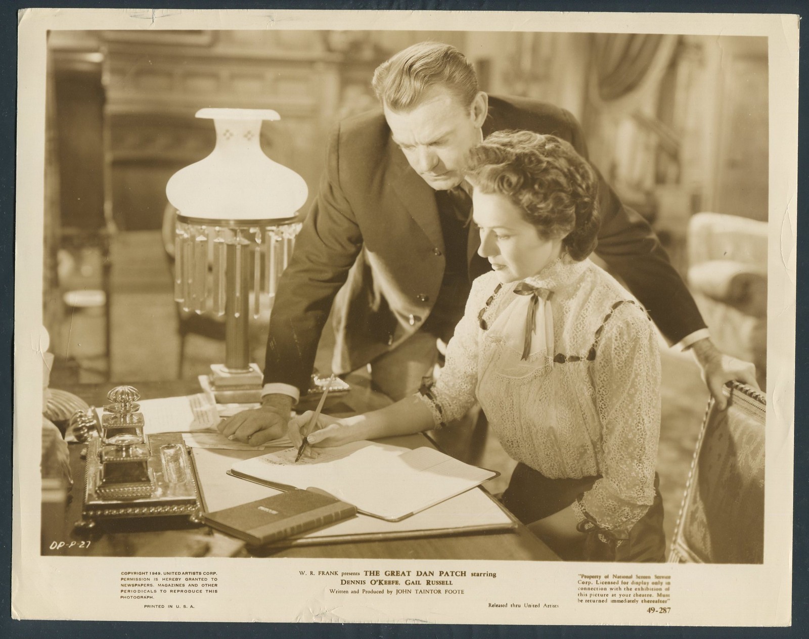 DENNIS O'KEEFE RUTH WARRICK in The Great Dan Patch '49 LEDGER