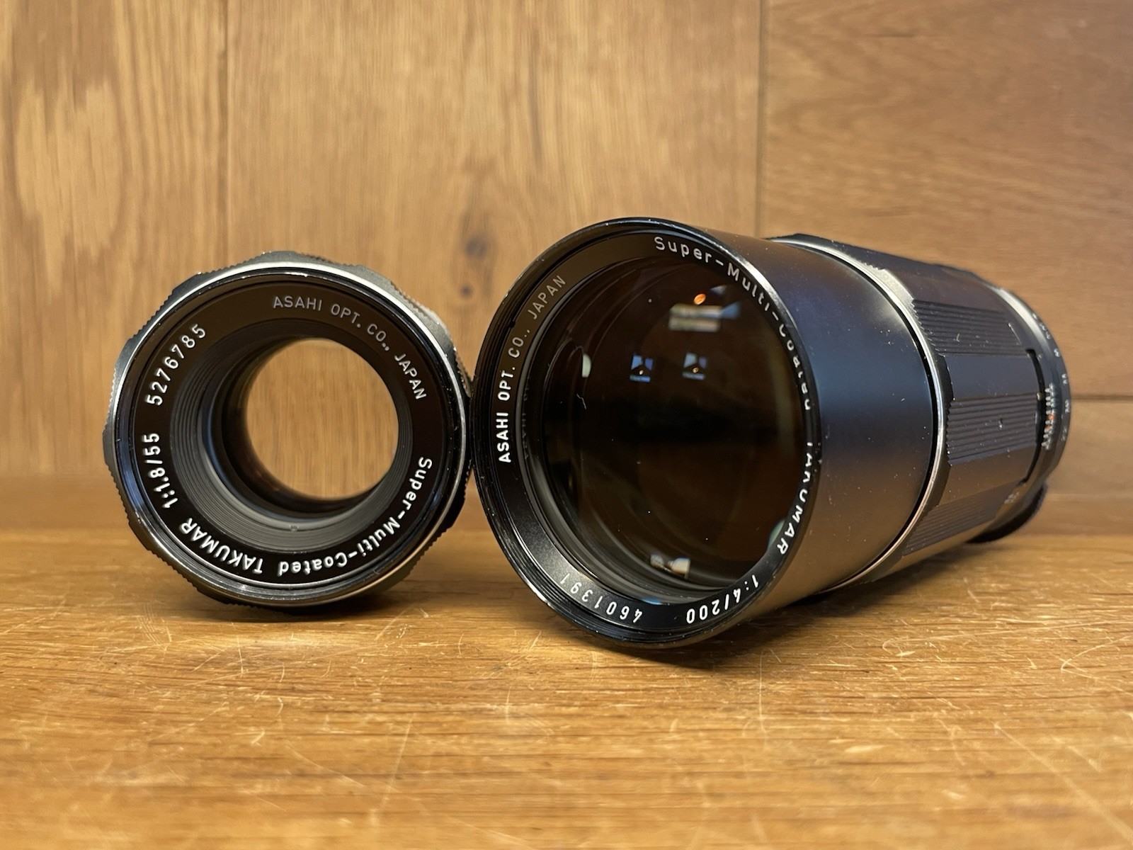 *2 Lens Set : Near Mint ++* Pentax SMC Takumar 55mm F/1.8 & 200mm F/4 From Japan