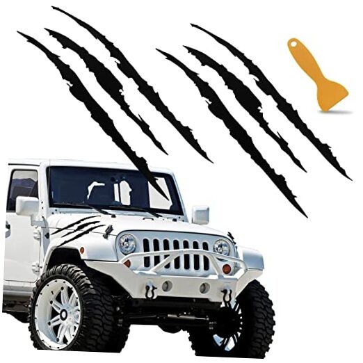 Claw Marks Car Sticker - Universal Headlight and Bumper Stripe Decal, Monster 