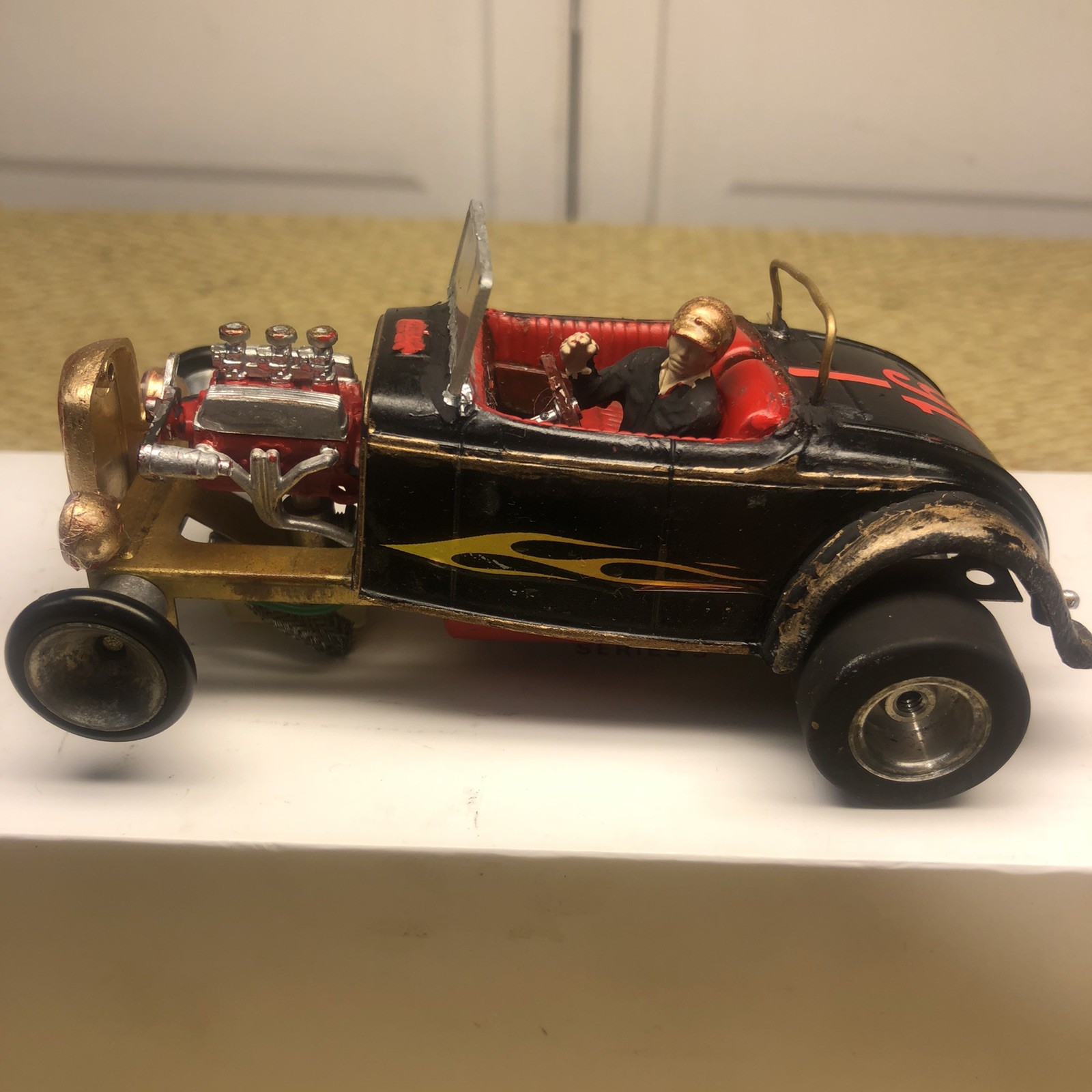 RARE 1960's Monogram 1/32 1934 FORD Slot Car Built Kit Working With Good Tires