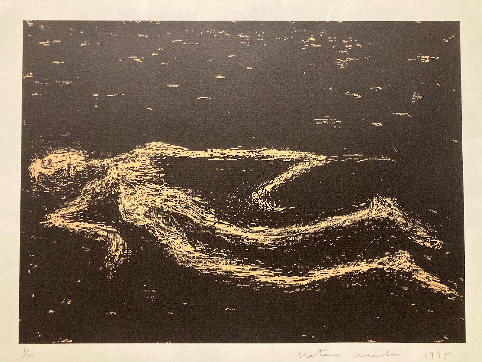 Very Nice Drawing Digital Natan Nuchi 1995 Art Signed Numbered Museum Judaism