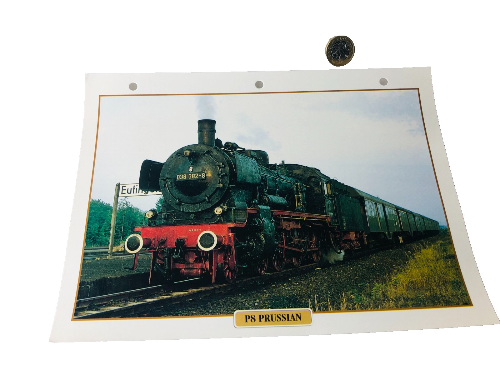 Train Railway P8 Prussian Picture Information Paper Vintage ra