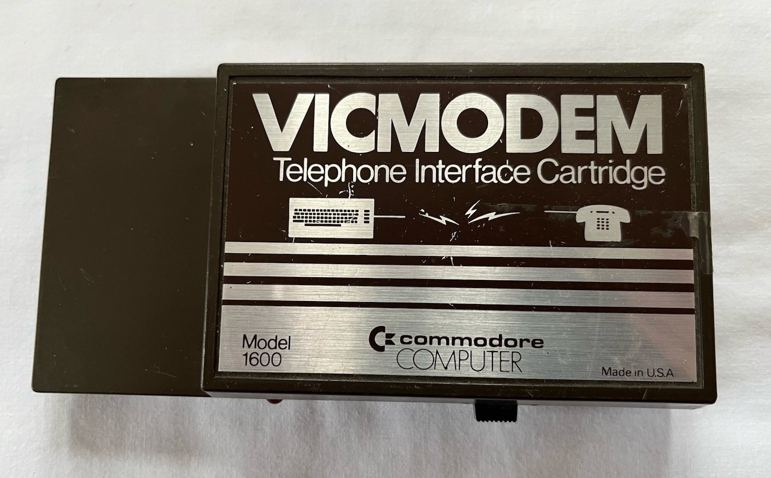 Commodore VICMODEM Model 1600 Telephone Interface Cartridge VIC-20 Rare
