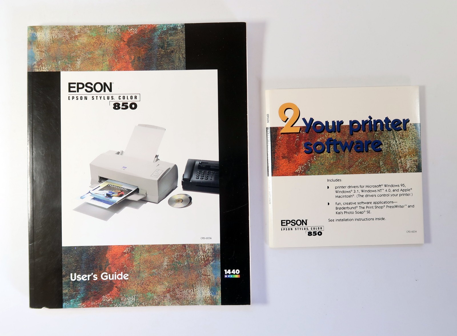 EPSON STYLUS COLOR 850 User Guide Manual and CD-ROM