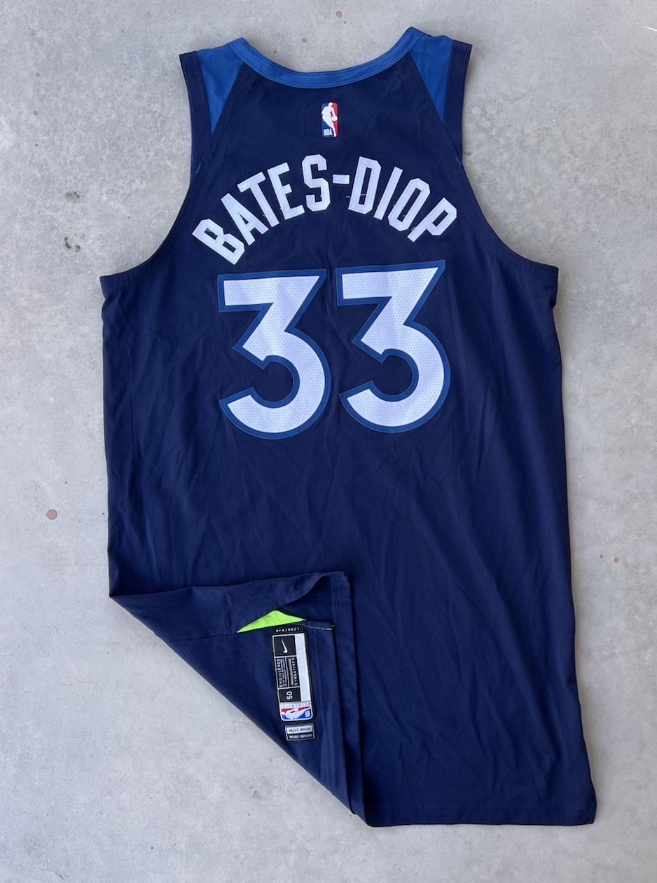 Minnesota Timberwolves Jersey Size 50 Keita Bates Diop Game Issued Nike Wolves 2