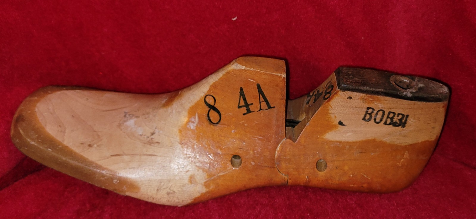 Vintage Leader Wooden Shoe Form Mold Cobbler Rustic Primitive Country 84A