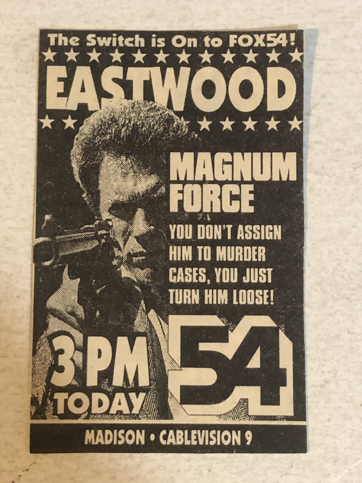Magnum Force Clint Eastwood Movie Vintage Print Ad Tpa27