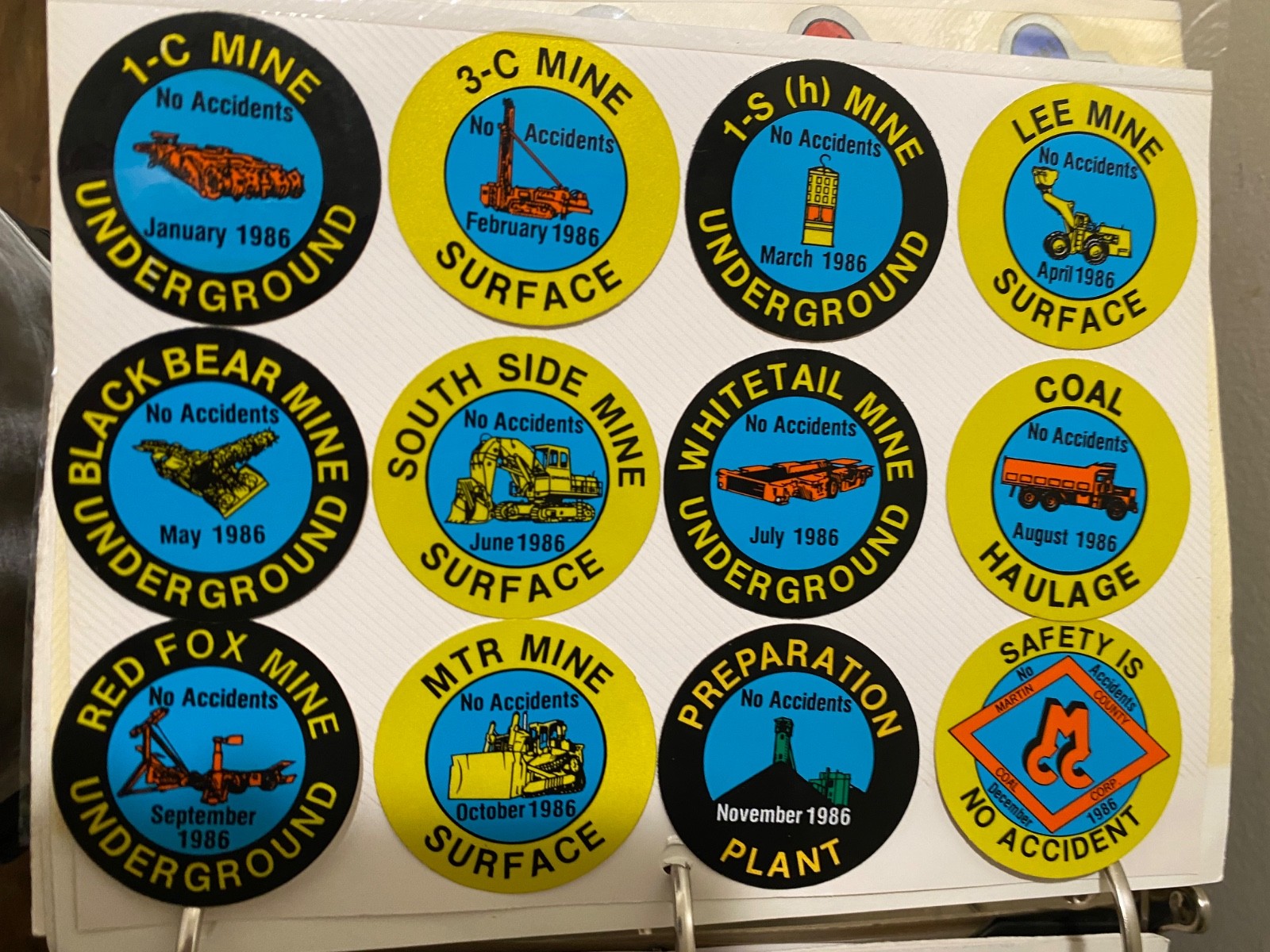 nice older set of Massey Martin County Coal Co. stickers