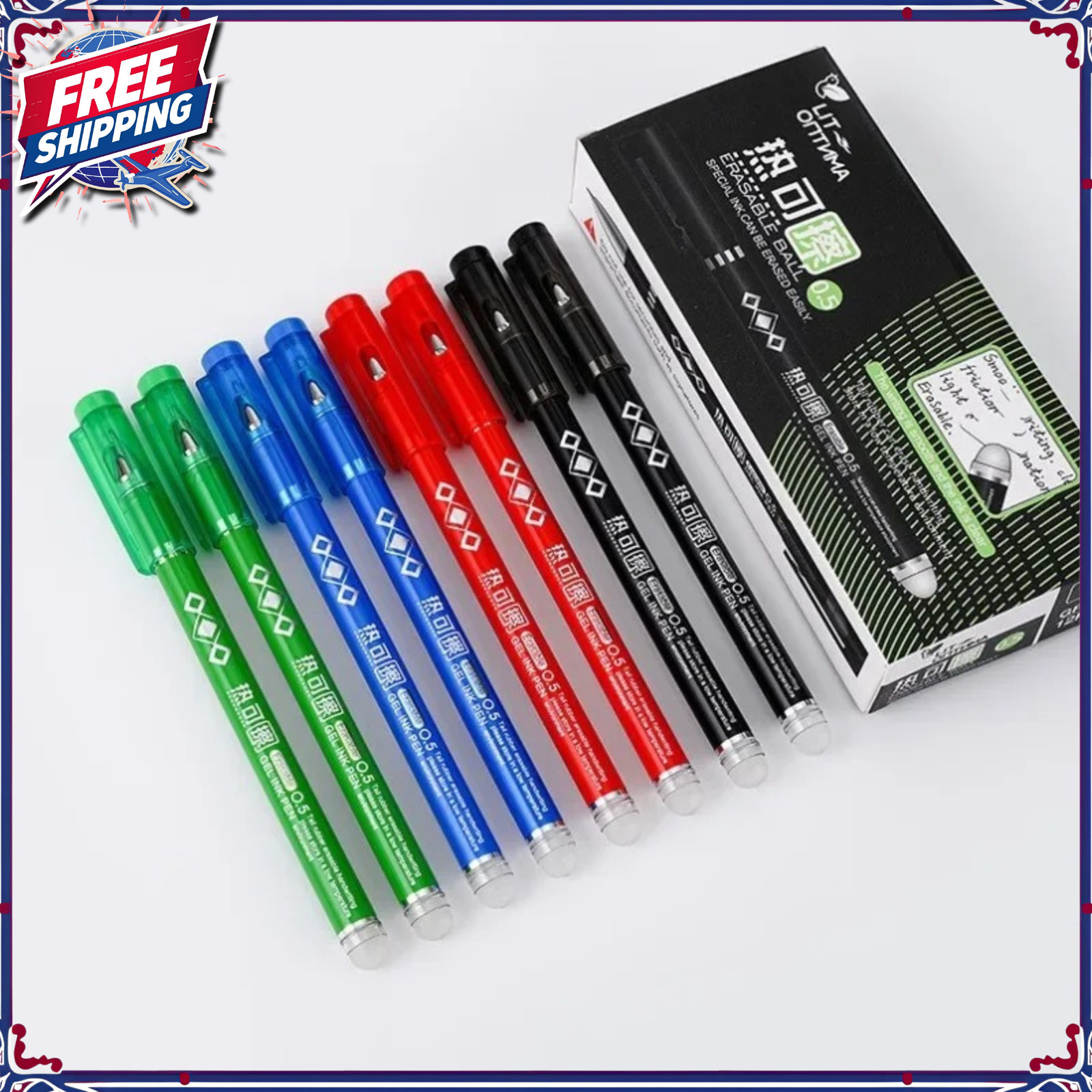 Disappearing Marker Heat Sensitive Erasable Fabric Pen for Sewing & Quilting 4pc