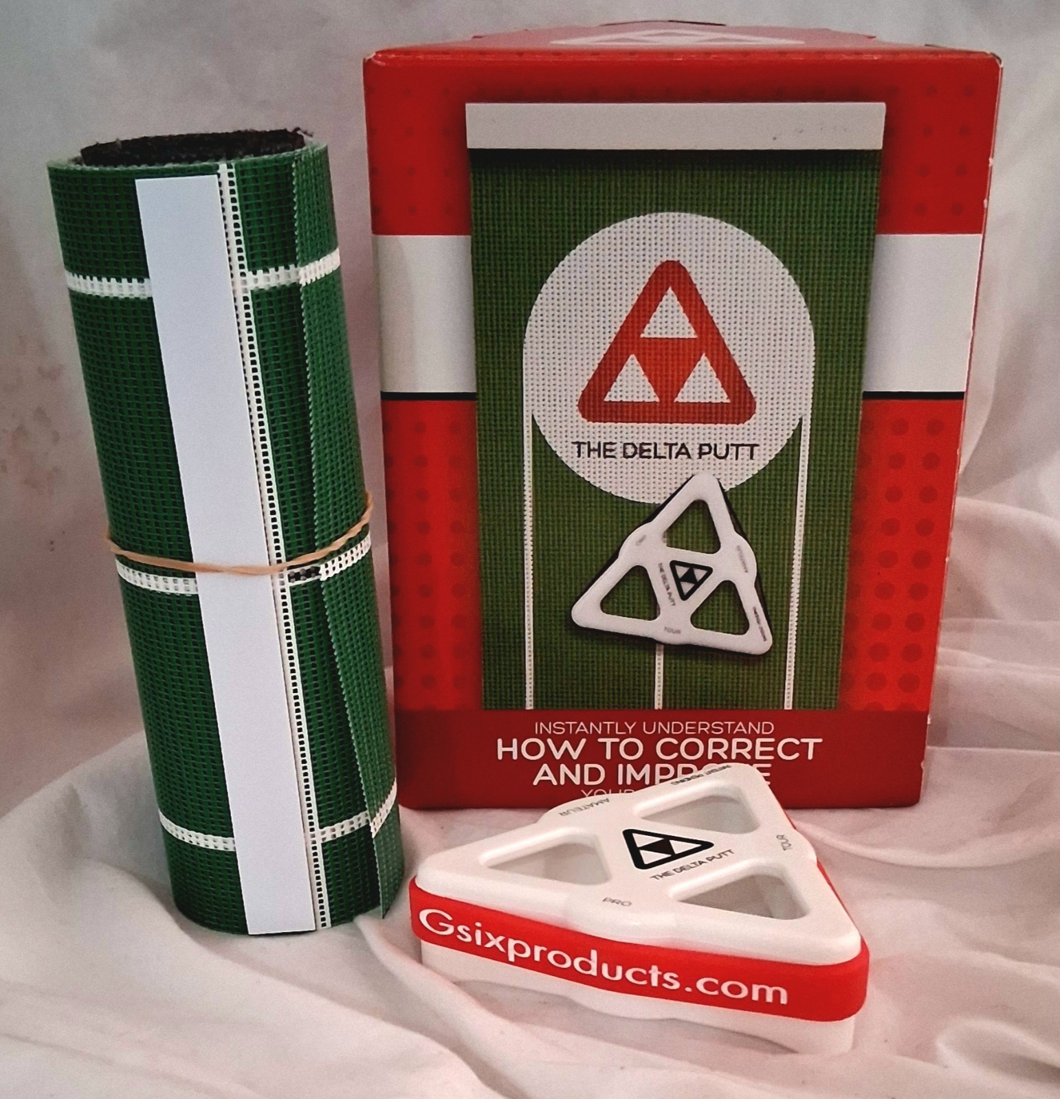 Delta Putt Golf Putting Training/Practice Aid Tool -Puck With Mat New In Box