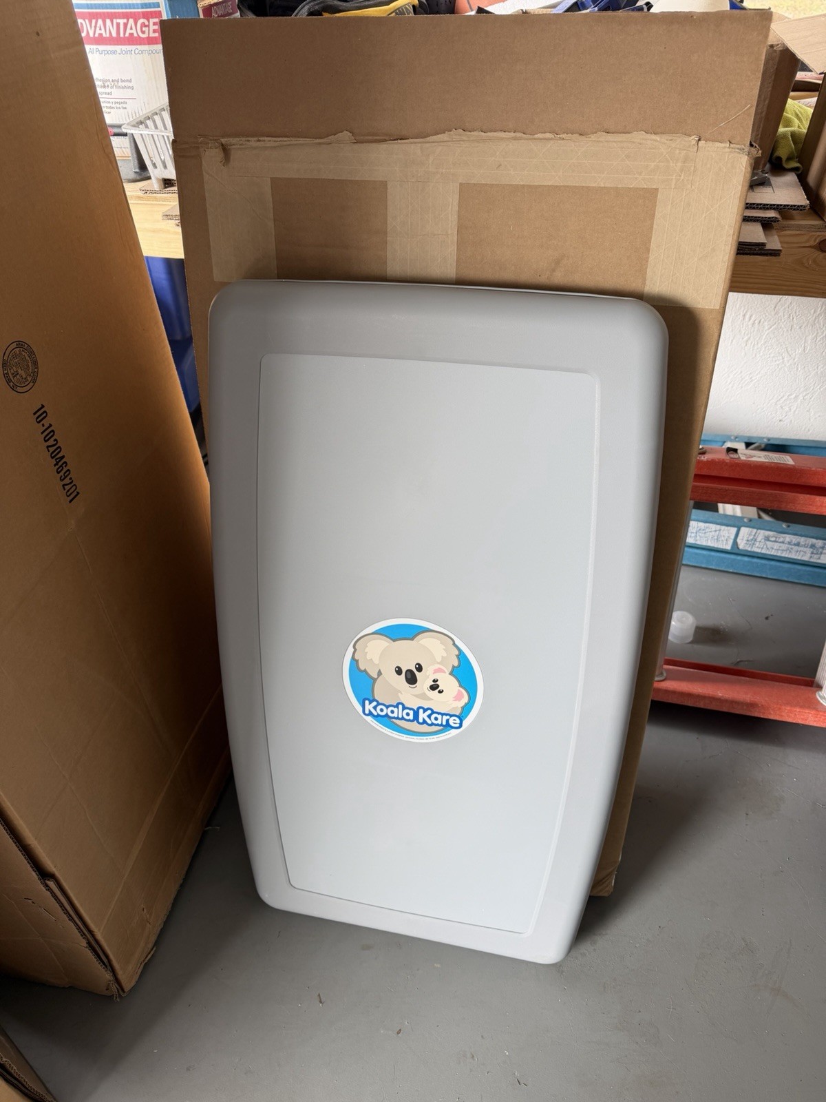 Koala Kare KB301-01 Grey Wall Mountable Vertical Baby Changing Station