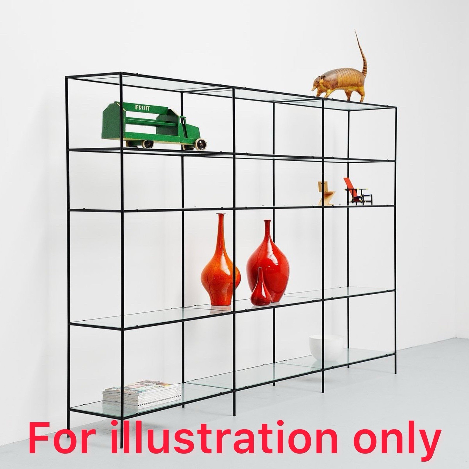 ABSTRACTA shelving system tubes & connectors, create retro designer displays
