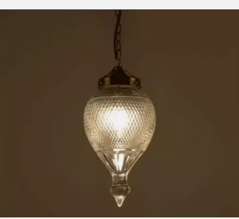 Interior Art Decor Brass & Glass Maritime Ceiling Hanging Lamp Fixture Lot of 5