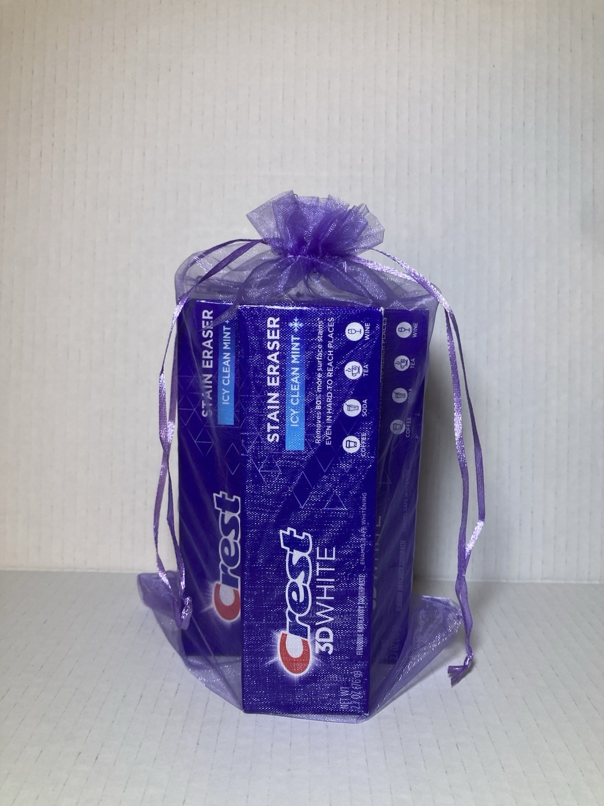 Crest 3D White Stain Eraser Icy Clean Mint Fluoride Toothpaste 2.7oz 10/27 5 Pk