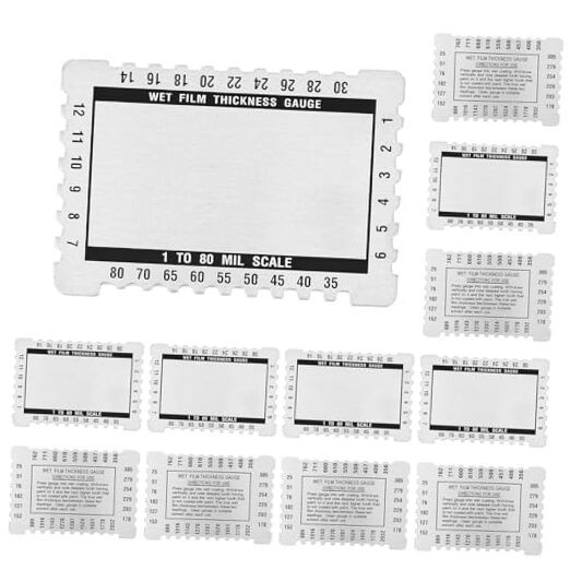  Pcs Wet Film Thickness Gauge Metal Sheet Thickness Gauge Dual Scale Comb 1 12