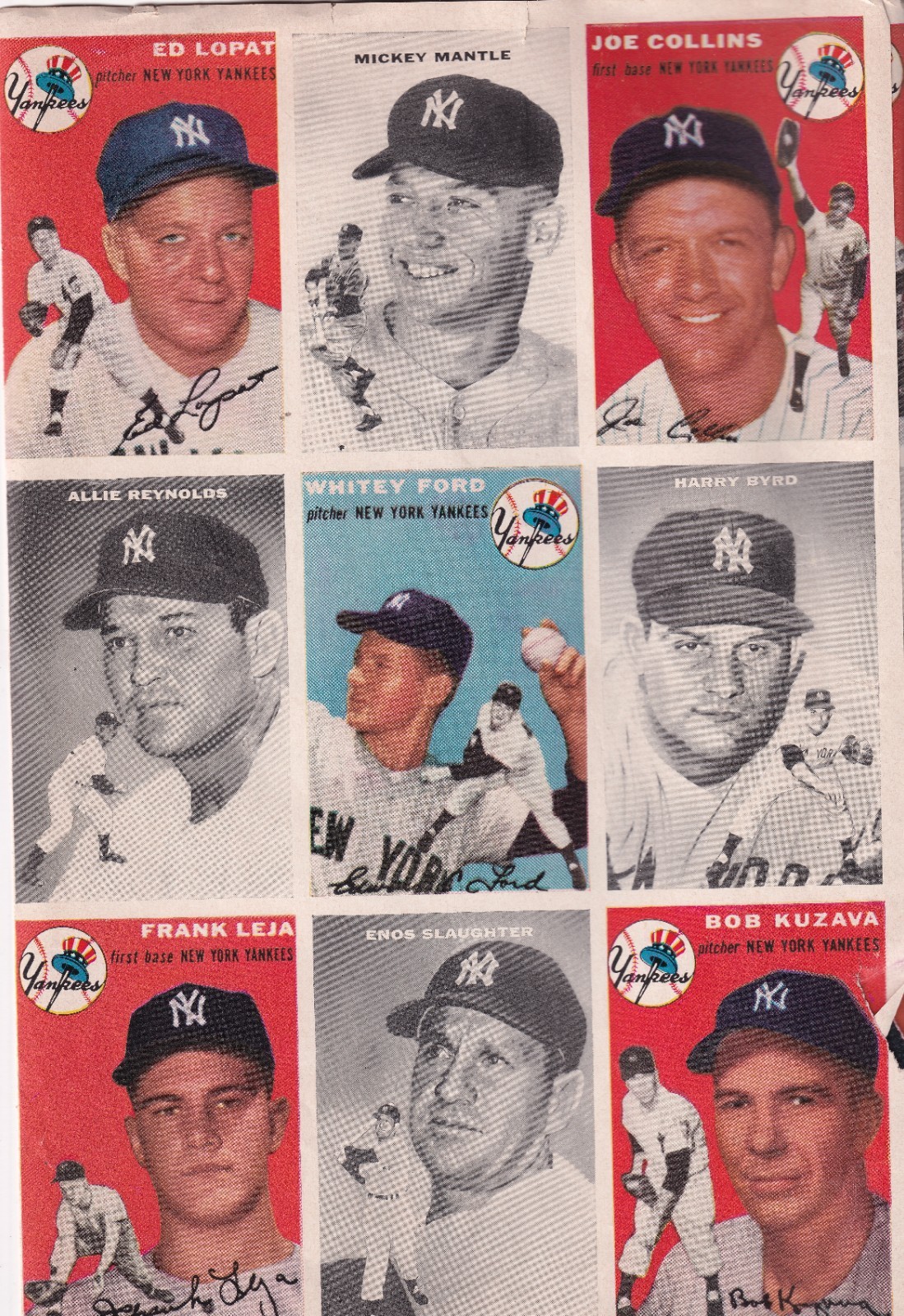 LOT OF (54) 1954 TOPPS REPLICA PAPER/CARDS PLUS BONUS 1955 RELICAS