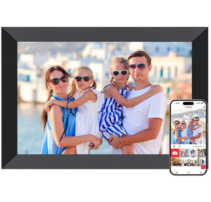 Frameo 10.1" Smart WiFi Digital Picture Frame HD IPS Touch Screen Auto-Rotate