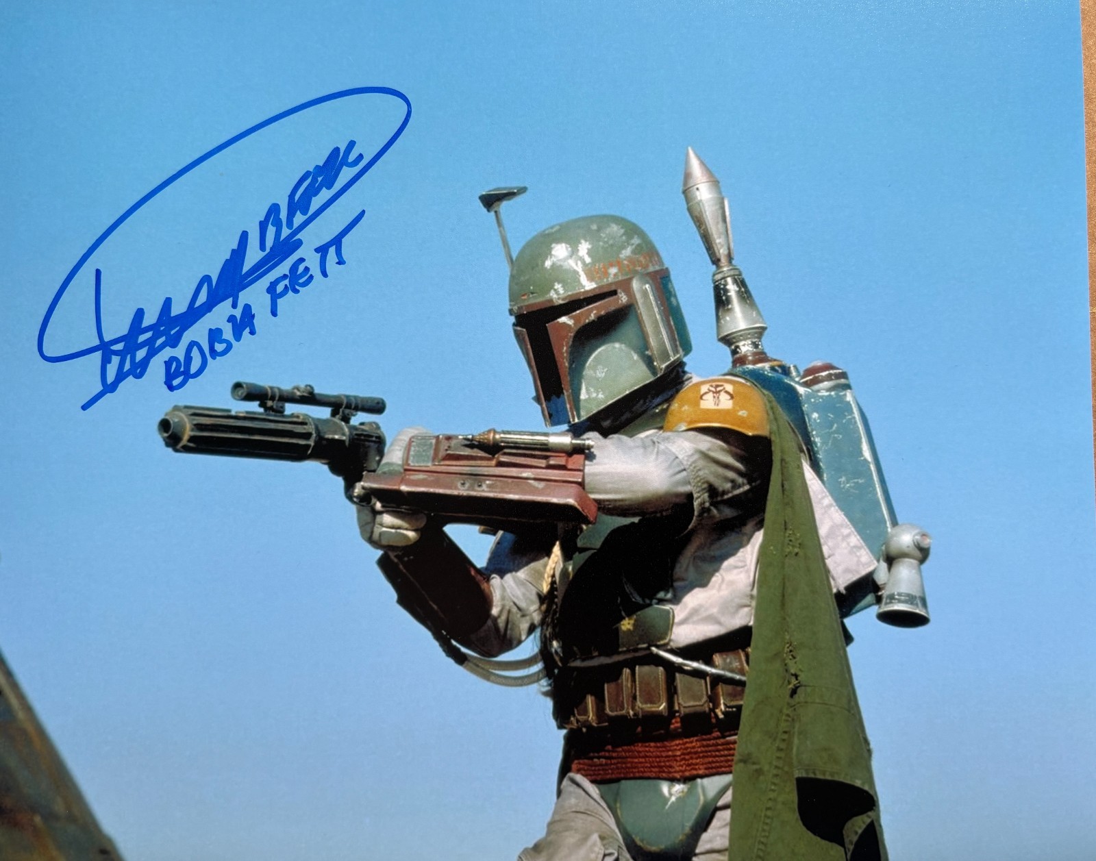Star Wars Dickey Beer Boba Fett Autograph 8x10 Photograph -GENUINE Signature