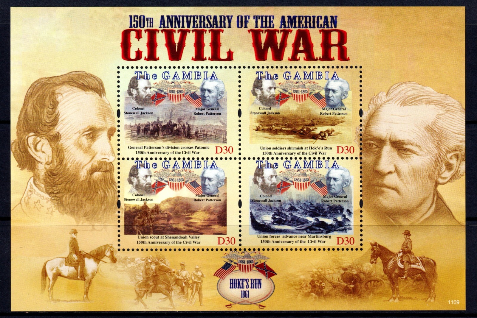 Gambia 2011 Civil War Mint MNH Miniature Sheet SC 3348
