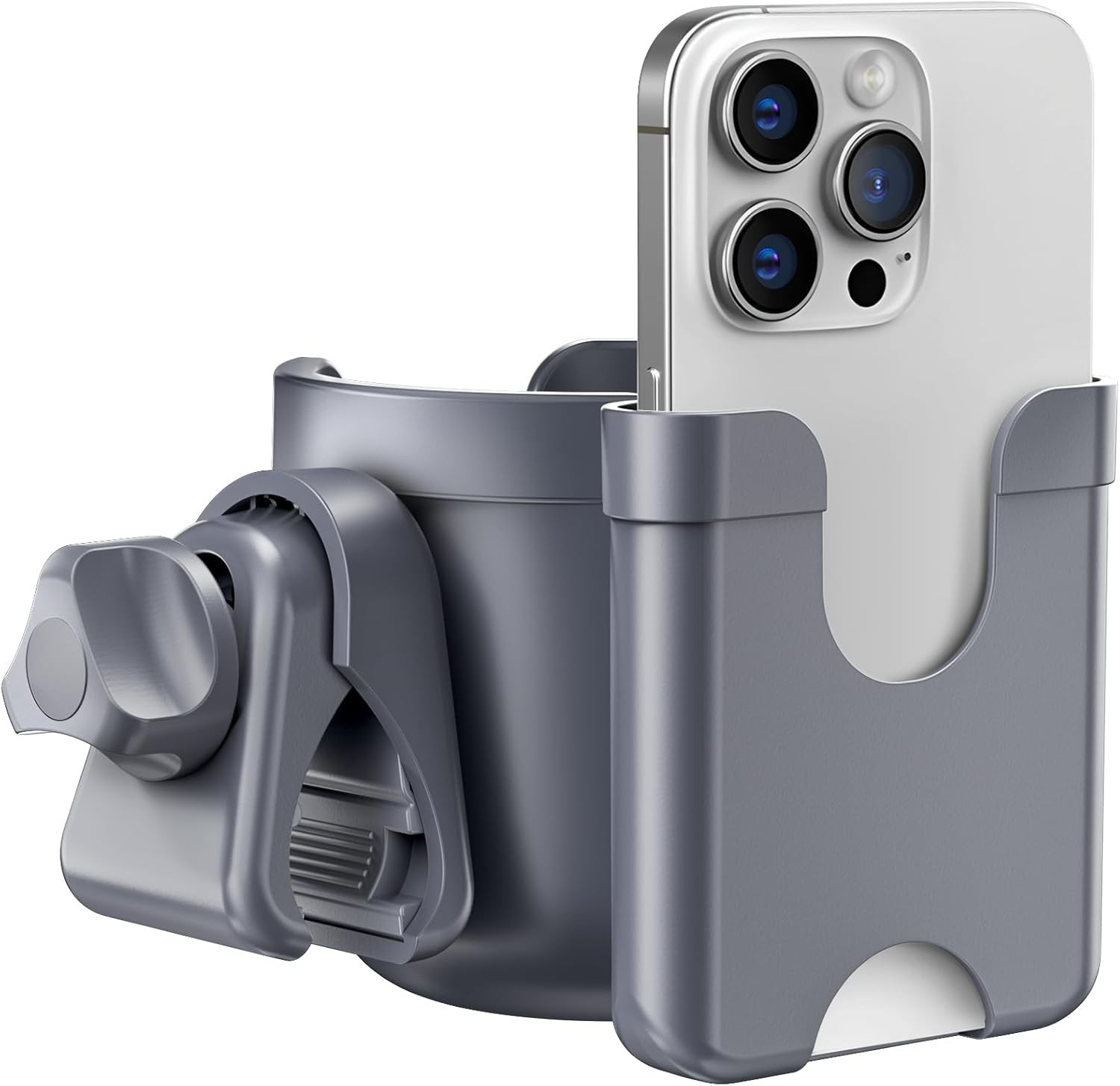 Guiseapue Cup Holder for Walker: Stroller Cup Holder Attachment with Phone Holde