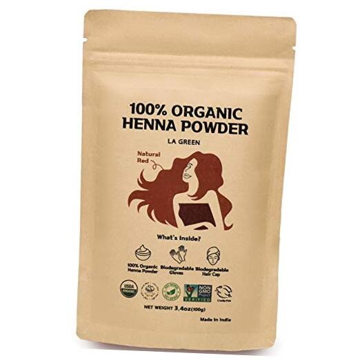 100% Organic USDA Henna Powder For Hair Dye - Natural Hair Color, Pure Henna