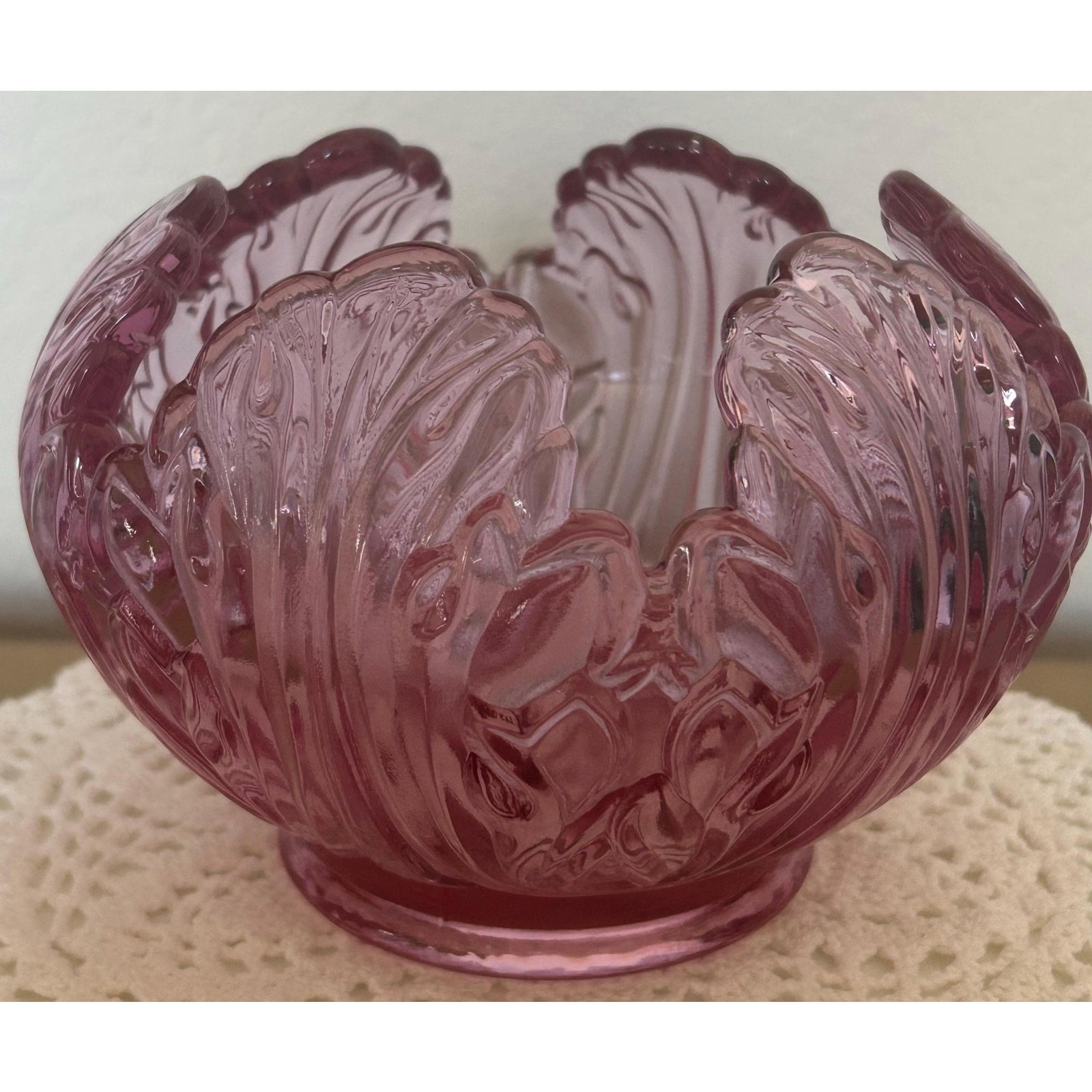 Vintage Fenton Dusty Rose Glass Bowl