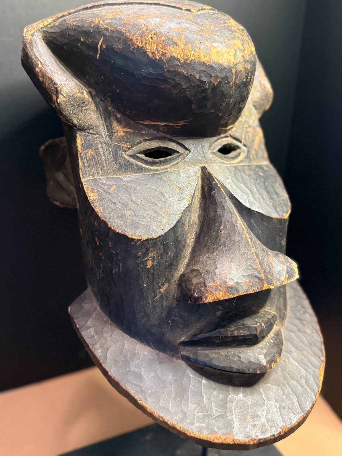 Large Authentic Kuba Bwoom Helmet Mask — Congo African Tribal Art — 17” Museum Q