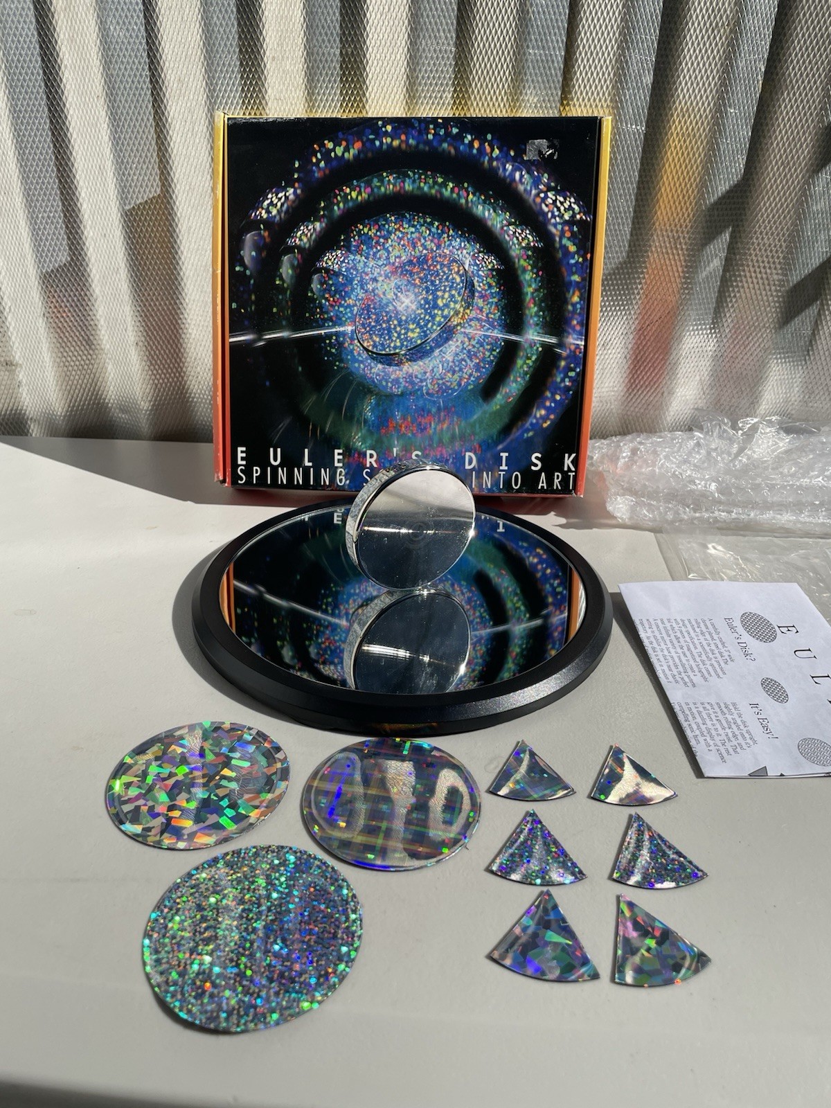 N.O.S. EULER'S DISK SPINNING SCIENCE INTO ART  Tangent Toy Co Vintage 1998