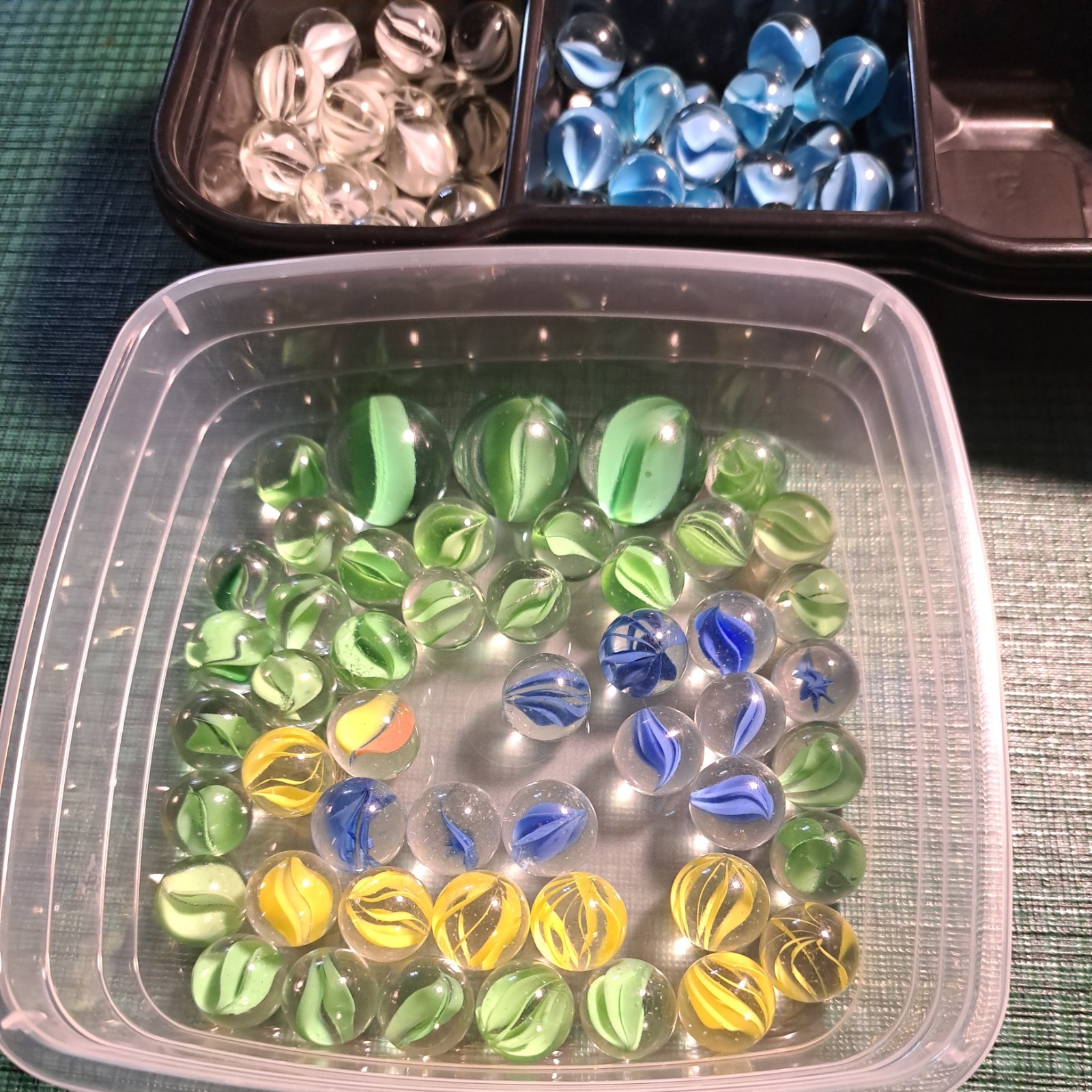 Vintage Cat’s Eye Marbles Lot of 50 Mixed Colors 