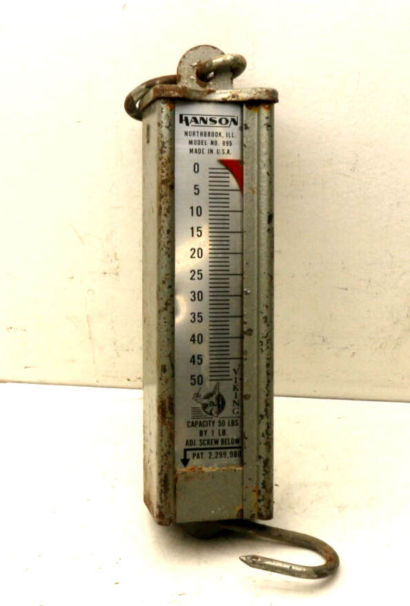 Vintage Hanson The Viking 50 lb Model NO. 895 Fishing Scale