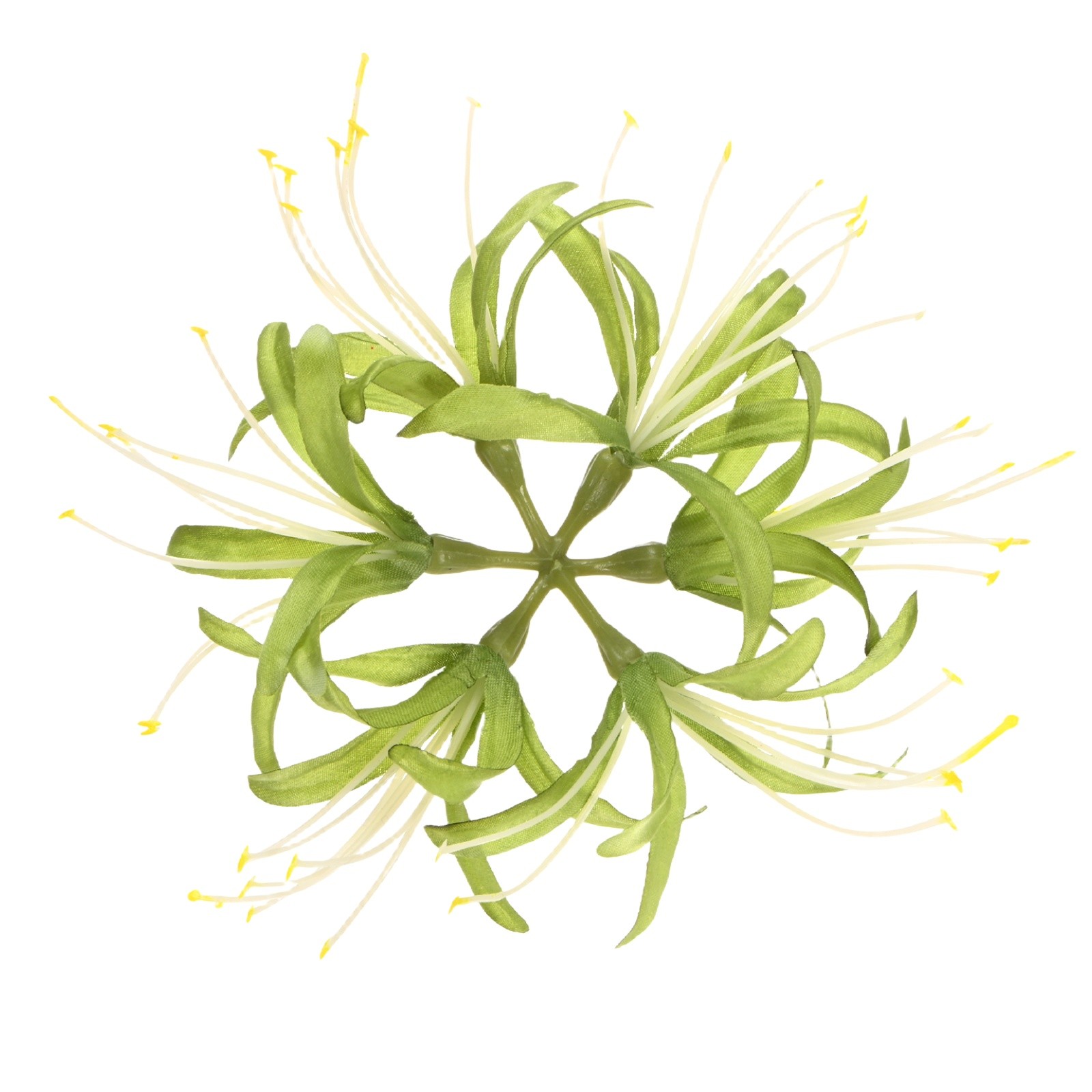 Artificial Flower Heads (7 Inch, Green) 1 PCS - Spider Lily Silk Flowers