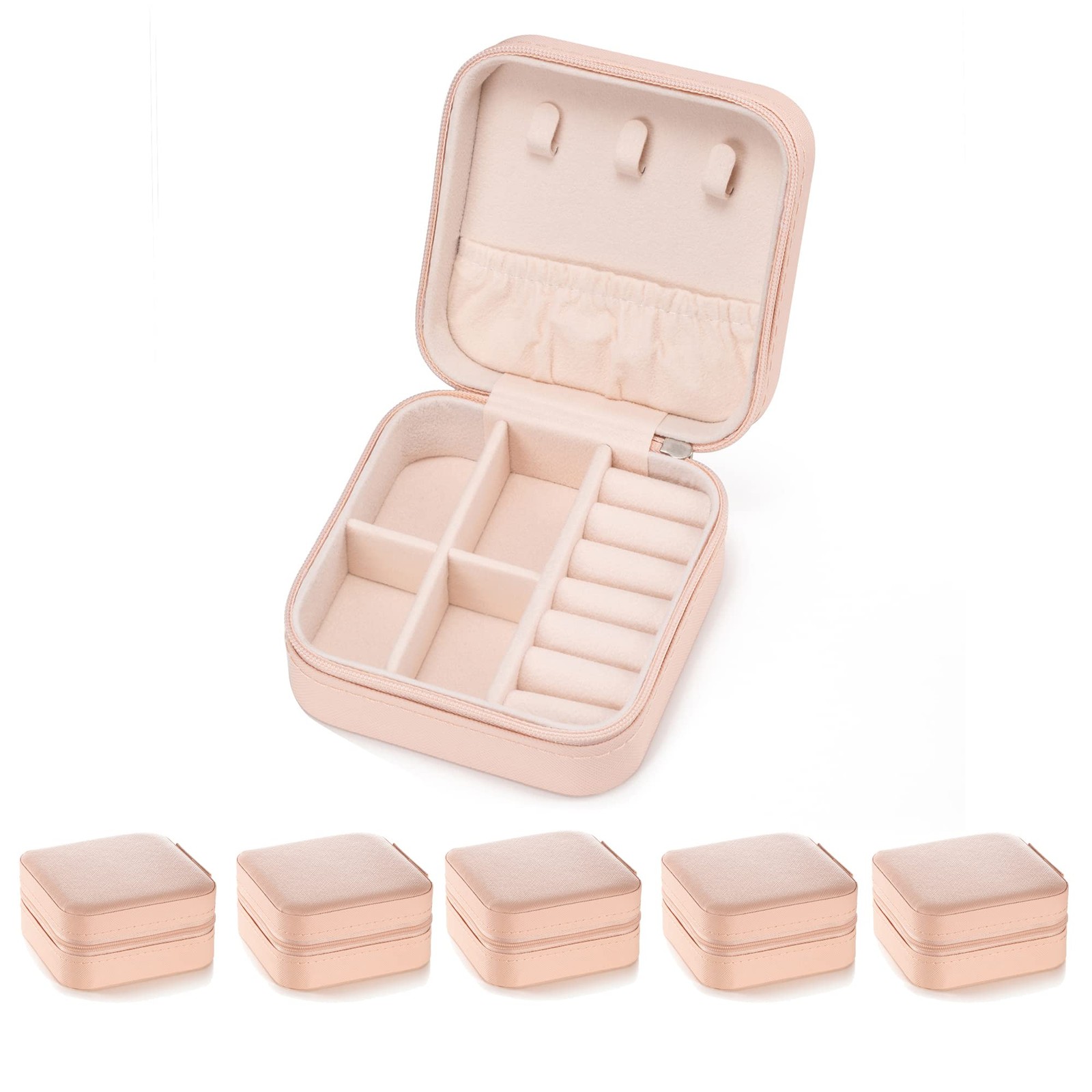 5pack/PU Leather Travel Jewelry Case, Mini Jewelry Box, Small Jewelry Organiz...