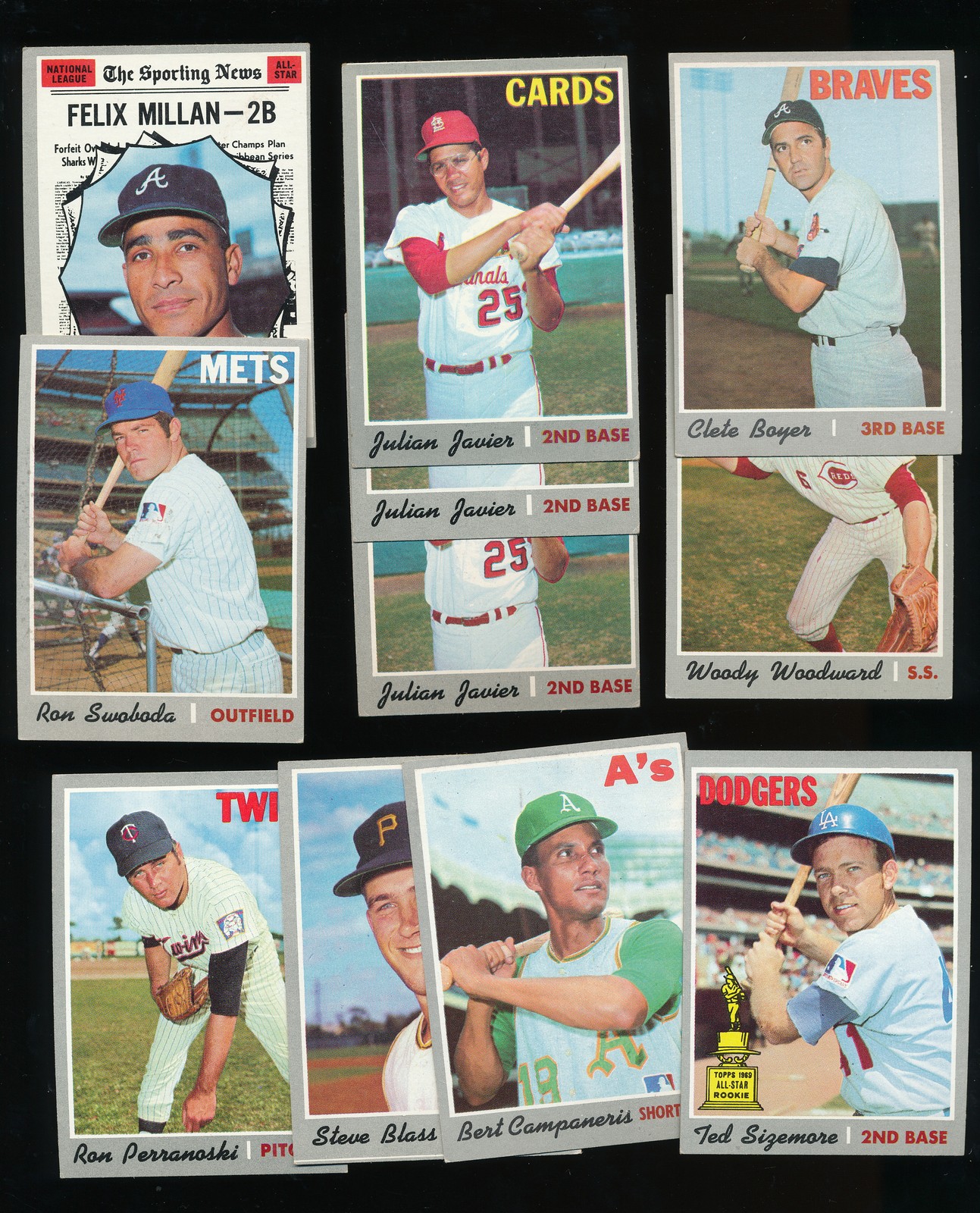 (350+) 1970 Topps baseball common/wholesale lot - Ex+ - L1225
