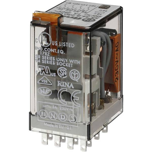 Finder 55.34.8.230.5054 230V/AC Plug-in Relay 7A 4 Exchanges 1pc