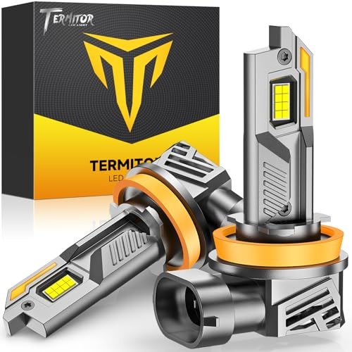 H11/H9/H8 Light Bulbs, 50,000LM 10X Super Brighter with Turbo Cooling H11/H8/H9