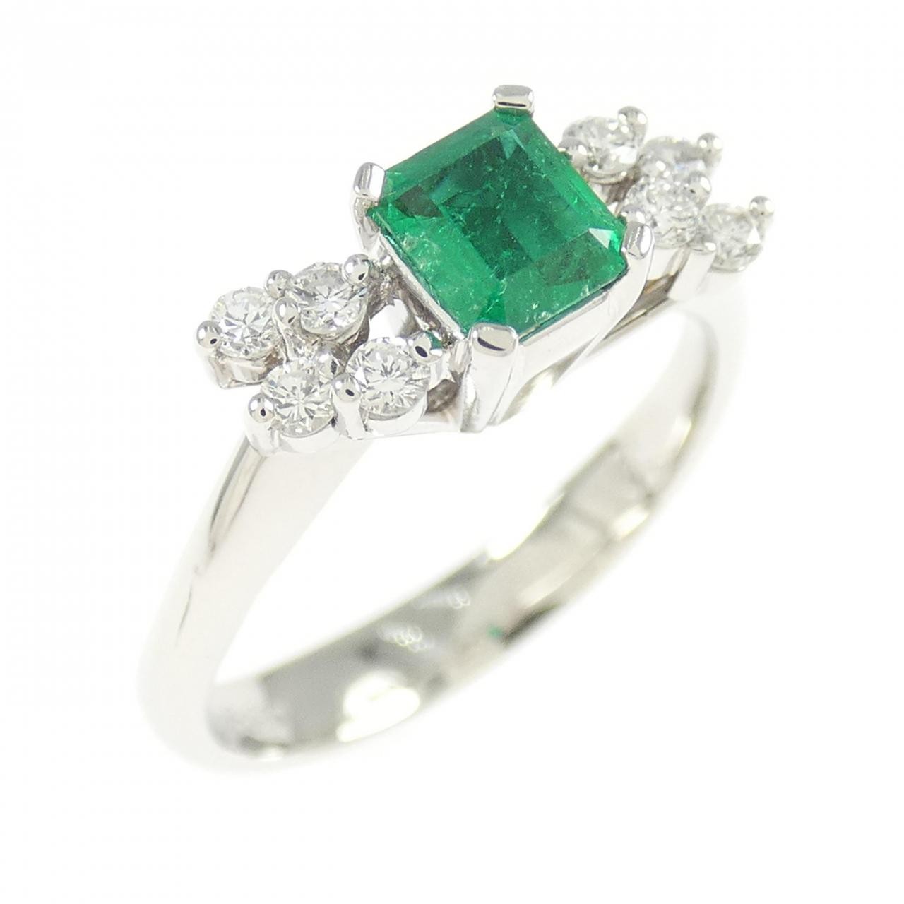 Authentic PT950 Emerald Ring #230-000-092-7139