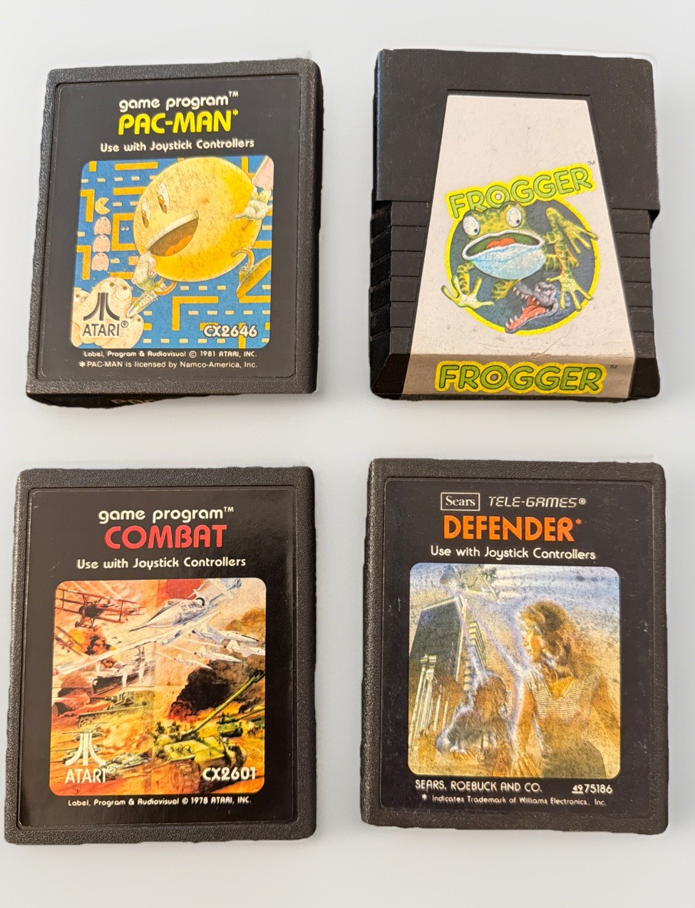 Atari 2600 Series Games Lot of 4 Breakout Berzerk Defender Asteroids