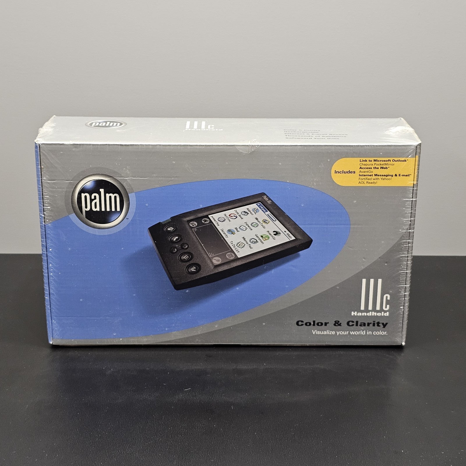 NEW SEALED Palm IIIc Handheld PDA Color Display 8MB RAM USA Assembled 3C80600U