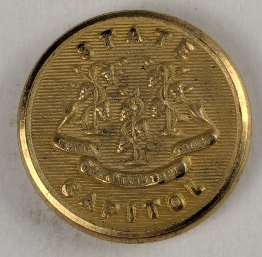 Early - Connecticut State Seal Capitol Officer Uniform Button - M2E