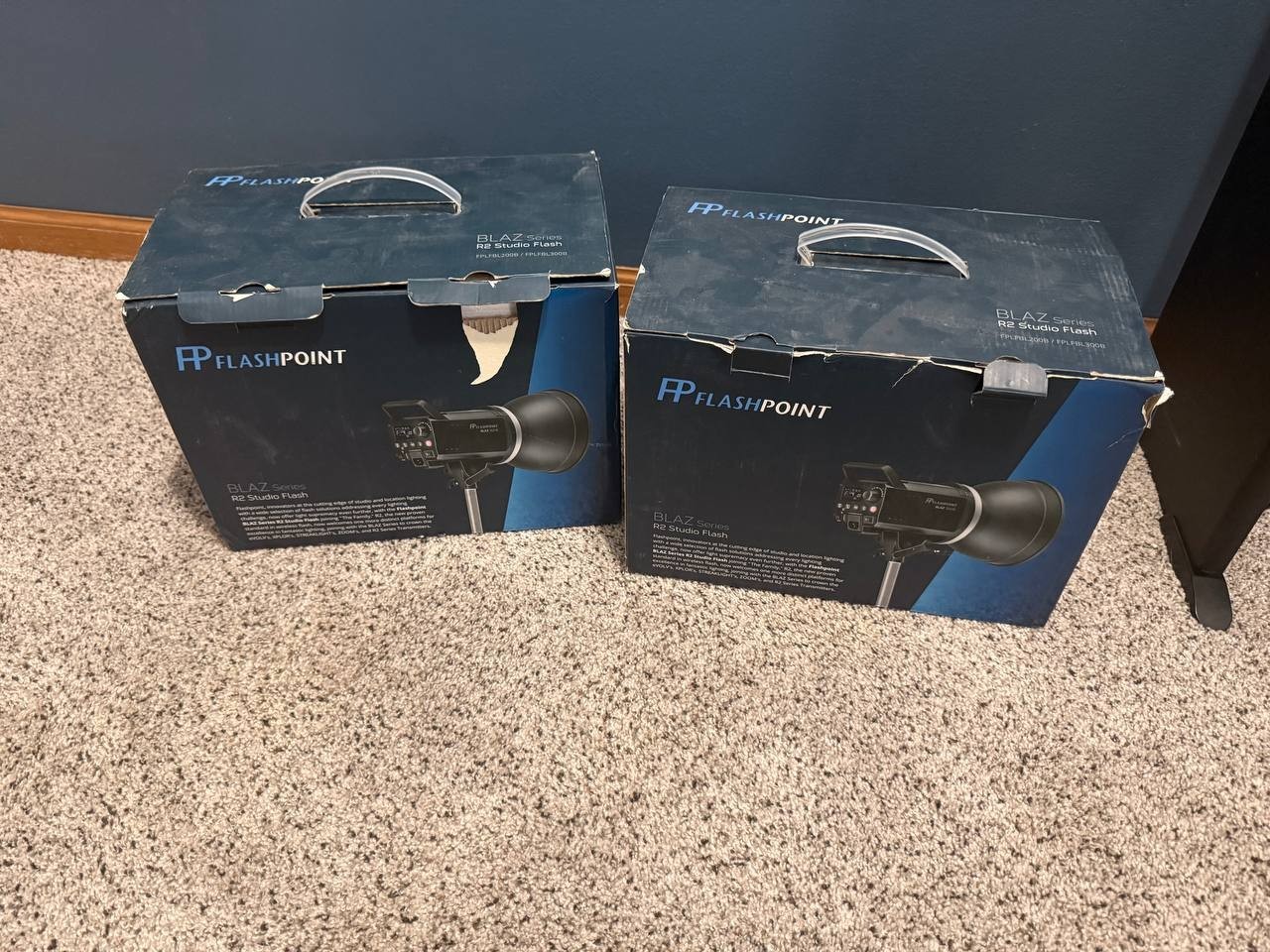 KIT OF 2 Flashpoint BLAZ 300-V 300Ws R2 Monolight Flash-NO REFLECTORS