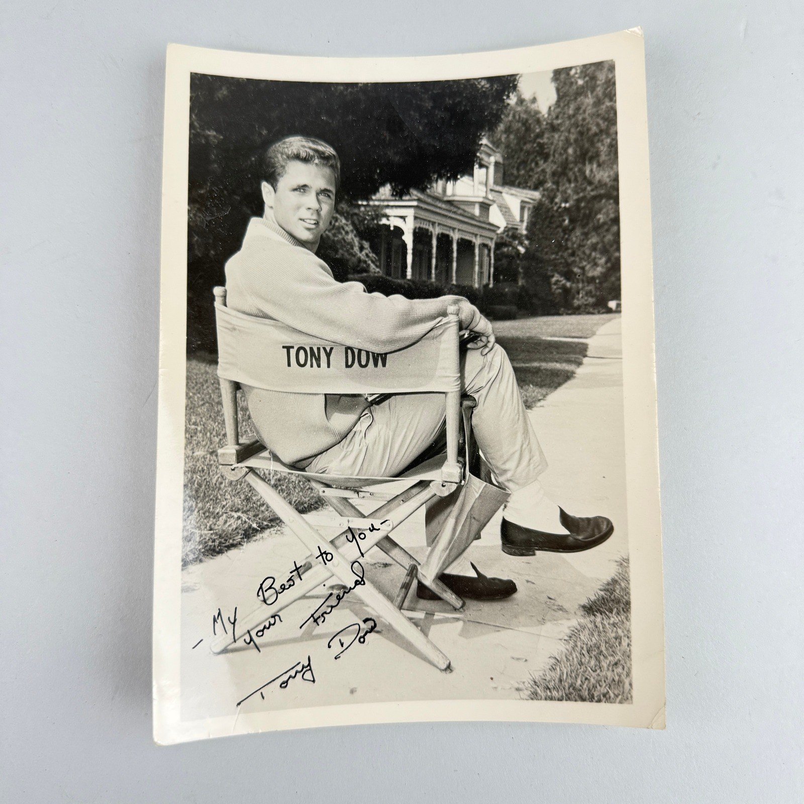 Vintage Autographed Tony Dow Photo Signed In Person Hollywood Actor 7"x5"
